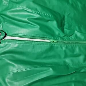 NWOT GREEN FAUX LEATHER JACKET